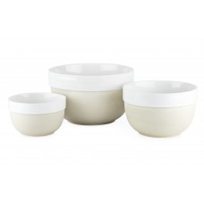 Twine Pantry 3 Piece Clay and Ceramic Mixing Bowl Set TWNE1207